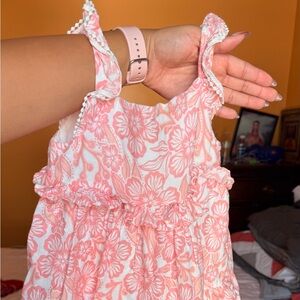 Rachel Coral Floral Kids Dress